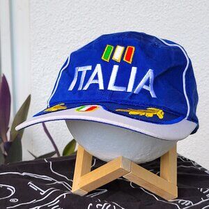 blue and white adjustable Italia hat